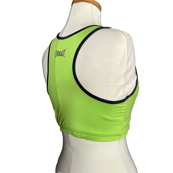 Everlast Womens Size G S/M Neon Green Sports Bra Racerback Athletic Wireless - Picture 5 of 7